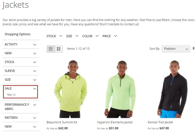 On Sale Filter Magento 2 Layered Navigation