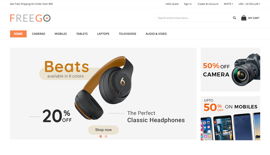 FreeGo theme for Magento
