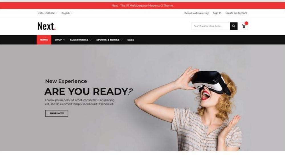 Next theme for Magento