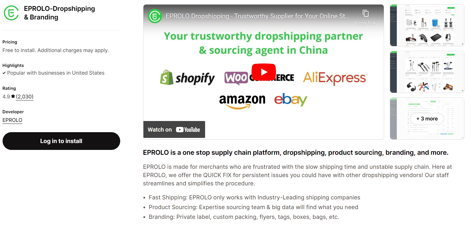 Eprolo Shopify Dropshipping Apps