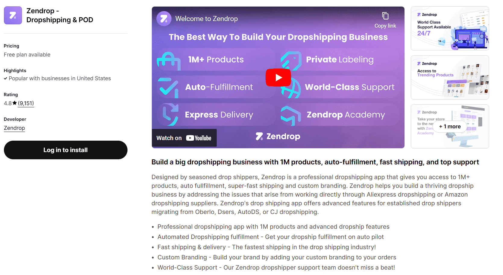 Zendrop Shopify Dropshipping Apps