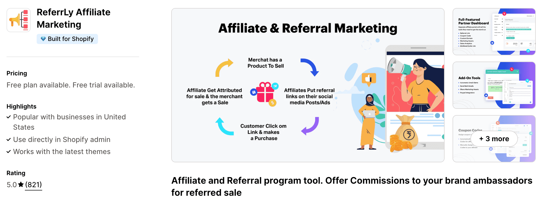 ReferrLy Shopify Affiliate Marketing App
