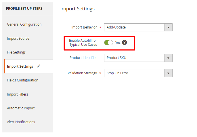 Magento 2 CSV Import - Autofill