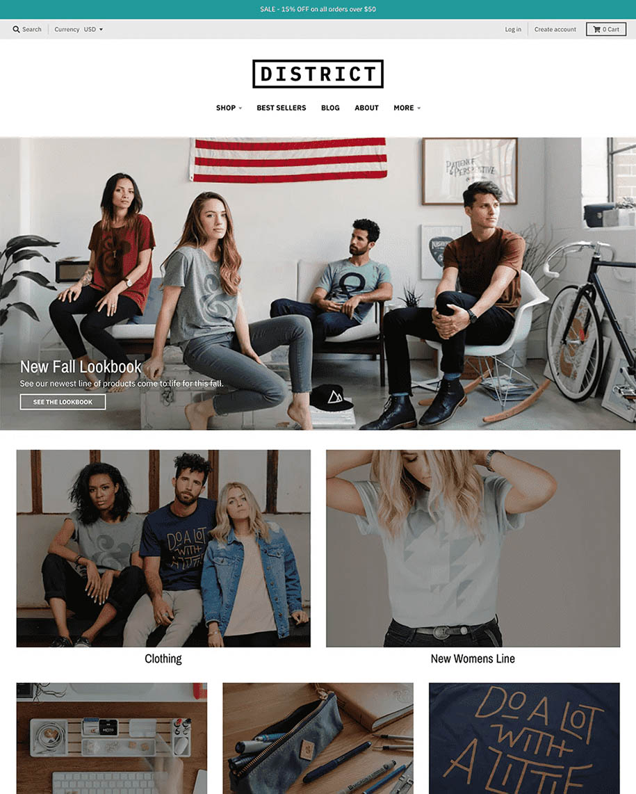 Shopify e-commerce themes - District