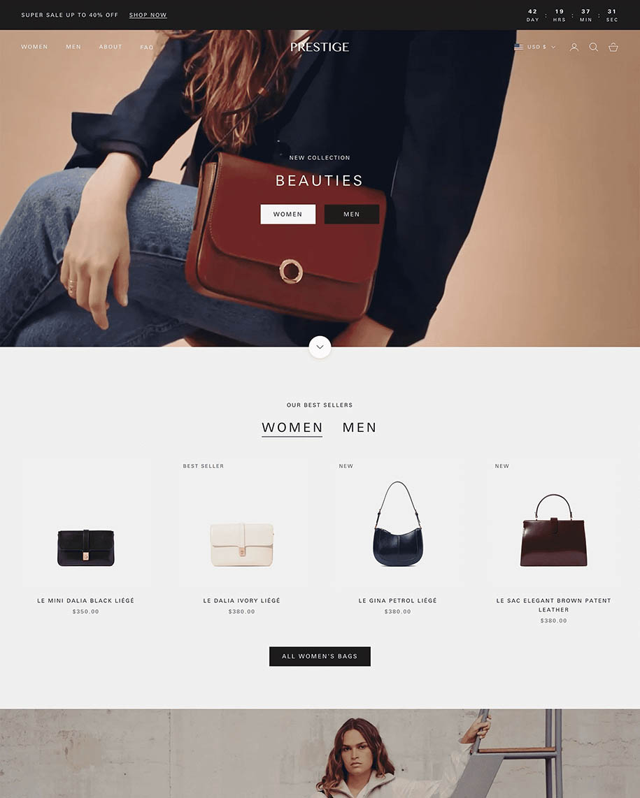 Best Shopify themes - Prestige