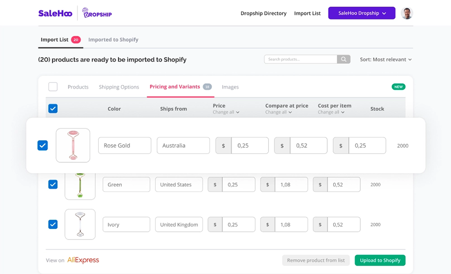 dropshipping suppliers - SaleHoo