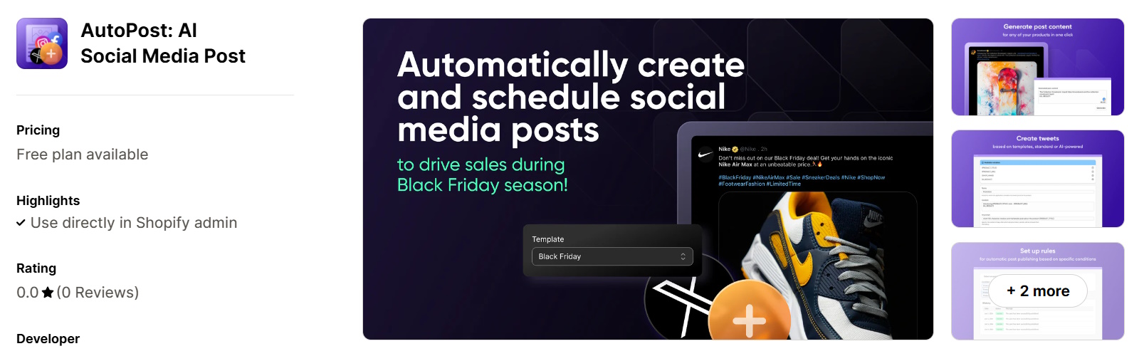 Shopify Apps for black friday - autopost