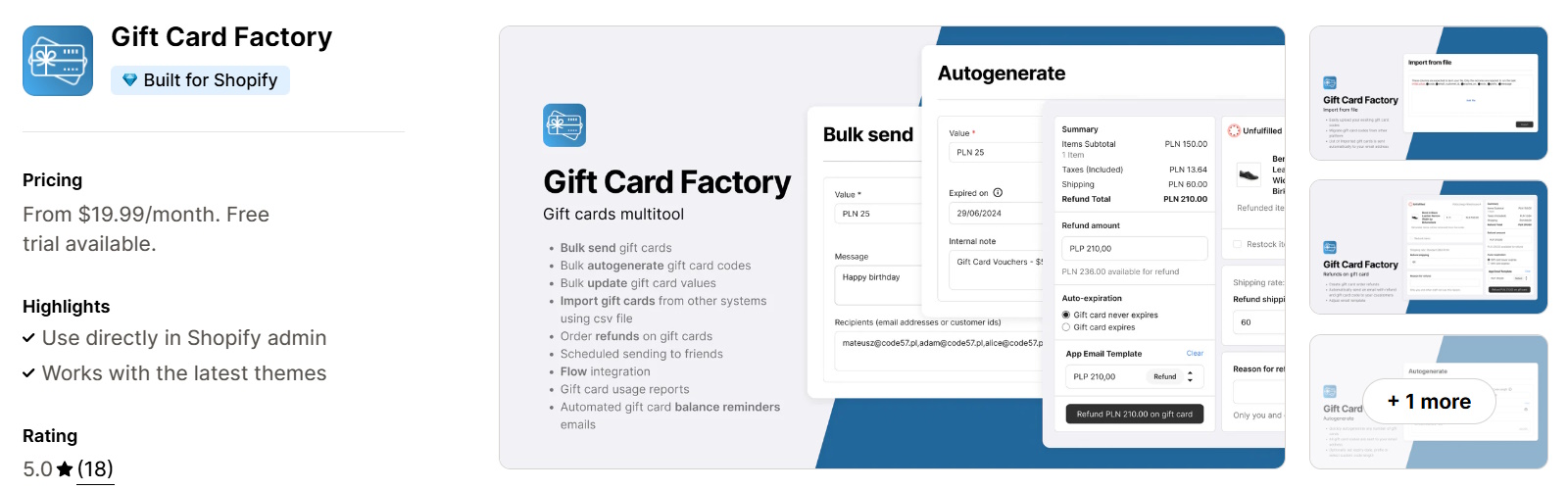 Shopify Apps for black friday - giftcard factory