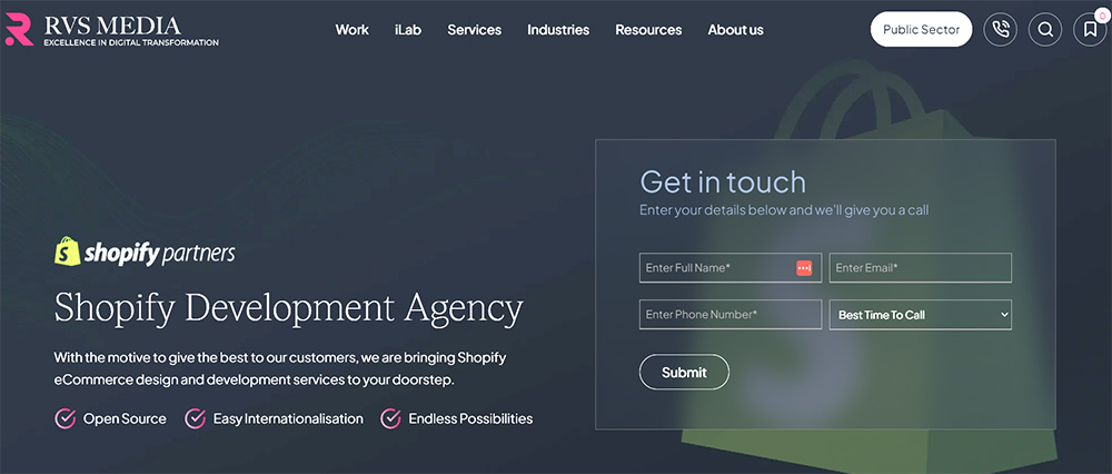 RVS Media shopify plus agency