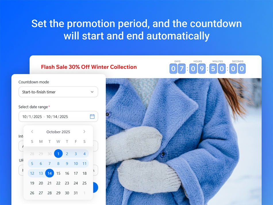 Ecwid countdown timer by amasty