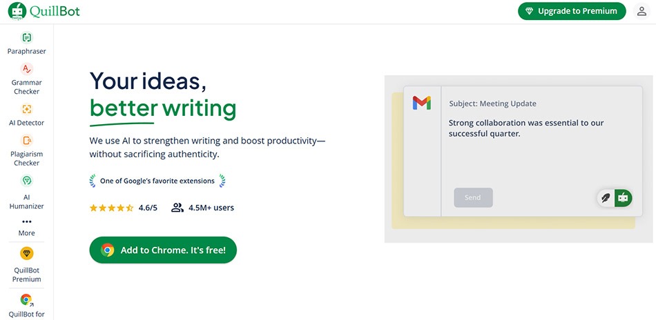 Best ChatGPT apps - Quillbot
