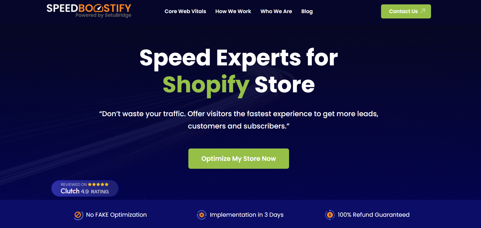 SpeedBoostify Shopify speed optimization service 