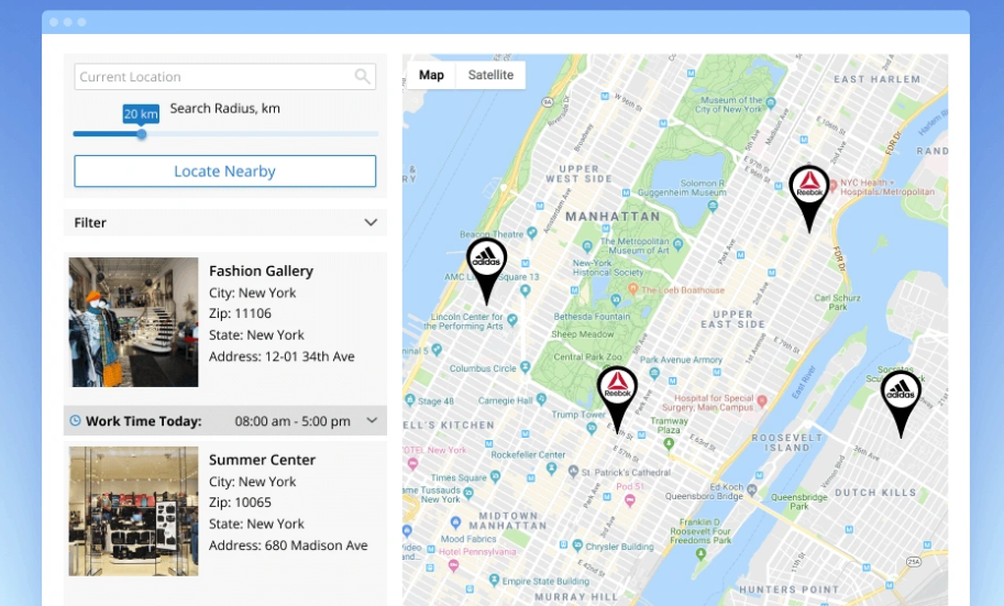 locate your store with Amasty 