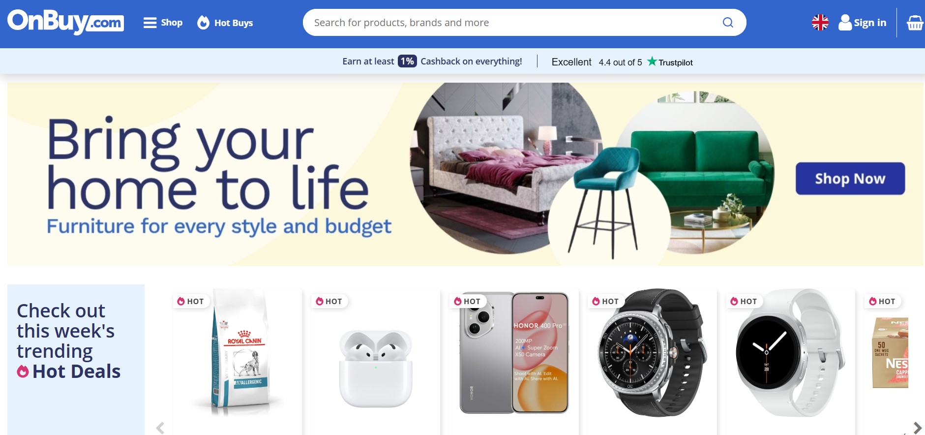 9. OnBuy – UK-Based Online Marketplace