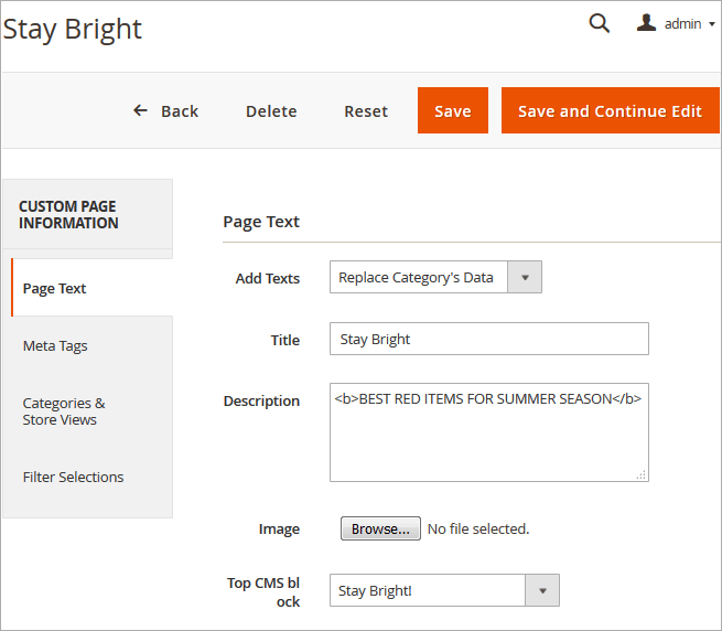 navigation m2 custom pager settings new