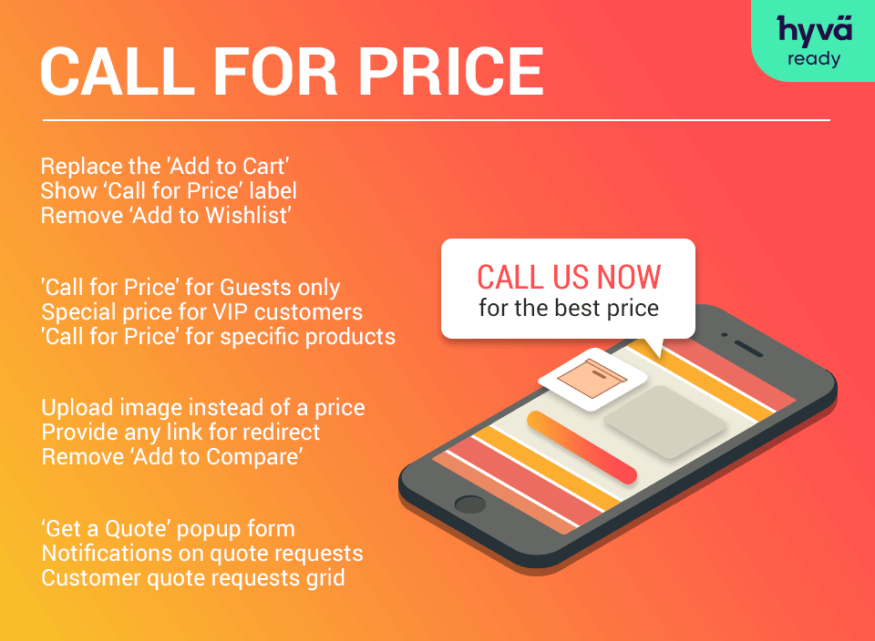 'call for price' main features