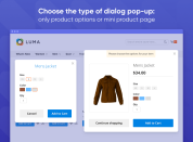 ajax shopping cart choose popup type