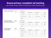 support for cookie consent mode v2 and microsoft uet consent mode
