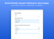 Enable auto-indexing for website pages when they are created, edited, or removed