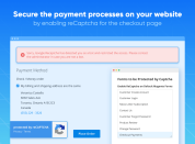 safeguard payment processes on your store from carding by enabling recaptcha for the checkout page 