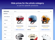 hide prices for product categories