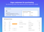 urge customers for purchasing by showing them the reward points expiration date
