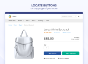 display custom buttons on any page of your store