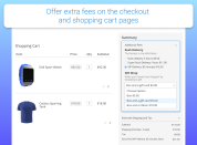 show fee blocks on the checkout and shopping cart pages