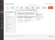click the 'login as customer' button to visit any account
