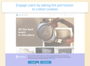 ask the permission for cookies collection