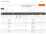 manage rule types and discounts from the grid