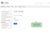 allow clients edit dealers in the customer account