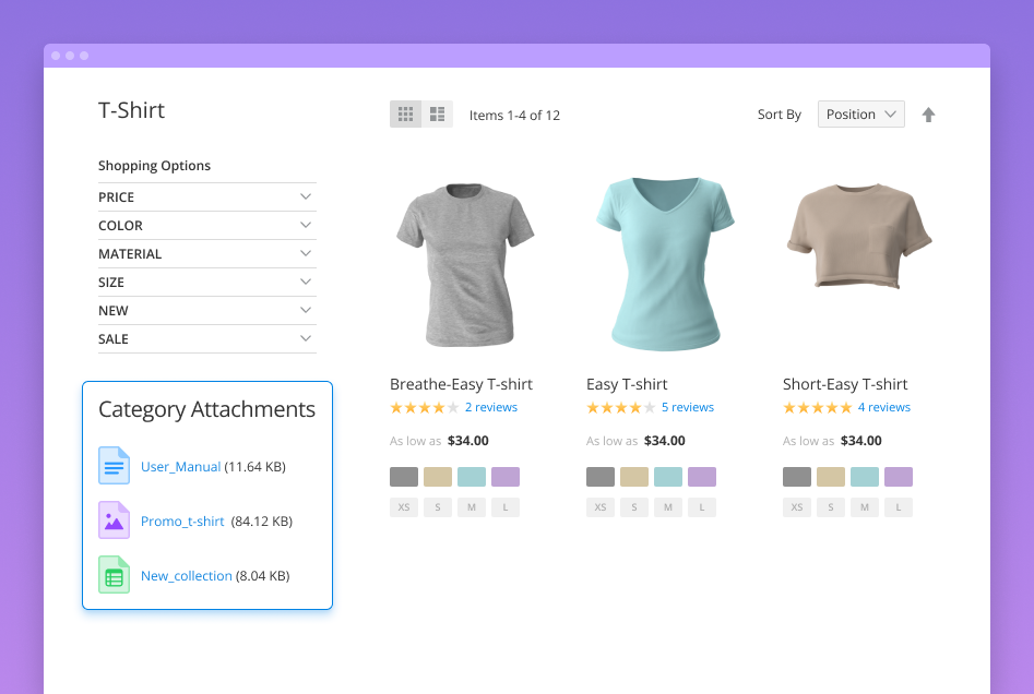 magento 2 category attachments