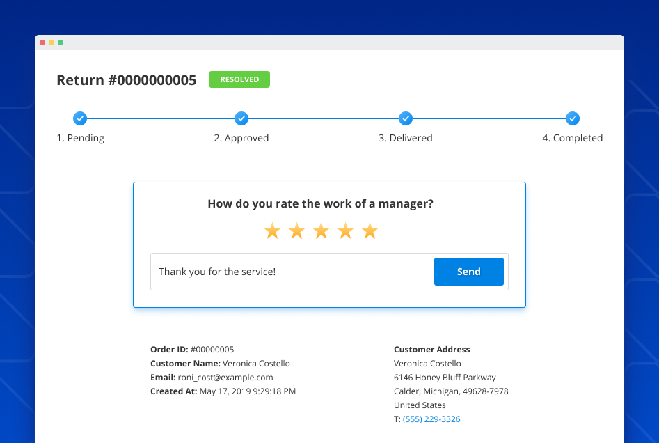 magento 2 rma feedback rma rating