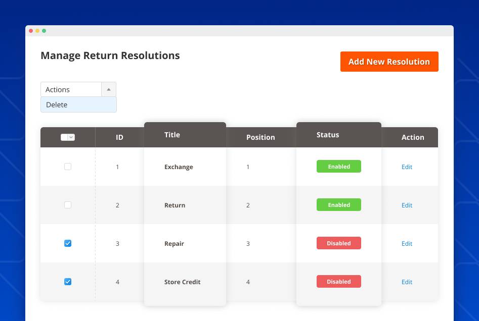 magento 2 return resolutions rma product resolutions