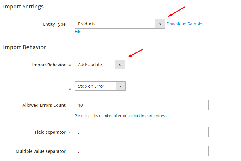 settings-import-magento