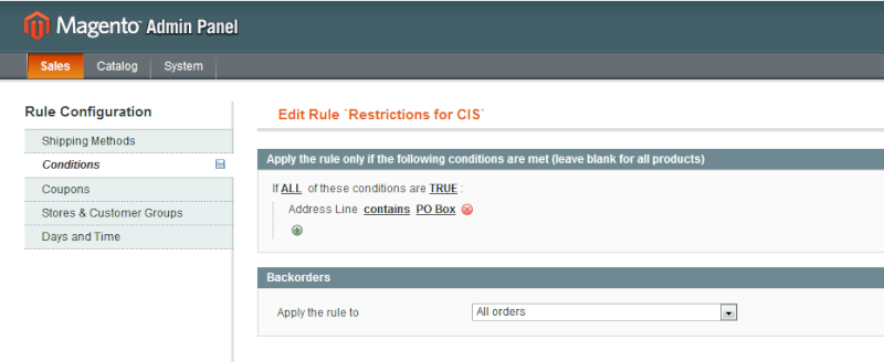 Magento Shipping Restrictions - Amasty